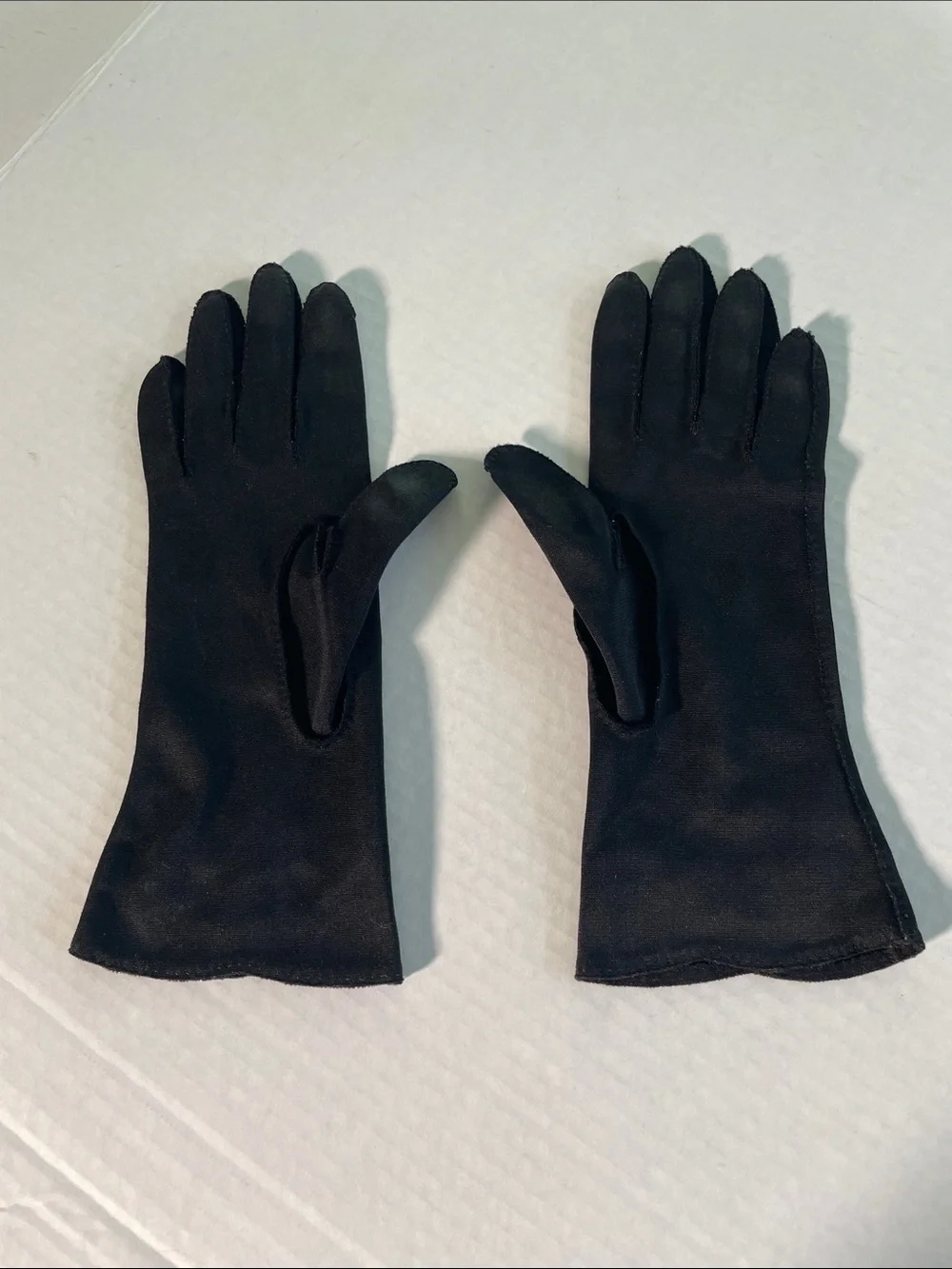 Vintage Black Beaded Rayon/Nylon Stretch Ladies Evening Gloves Size S/M